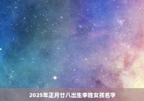 2025年正月廿八出生李姓女孩名字