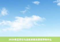 2025年正月廿九出生史姓女孩名字叫什么