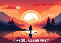 2025年正月廿九出生赵姓男孩名字